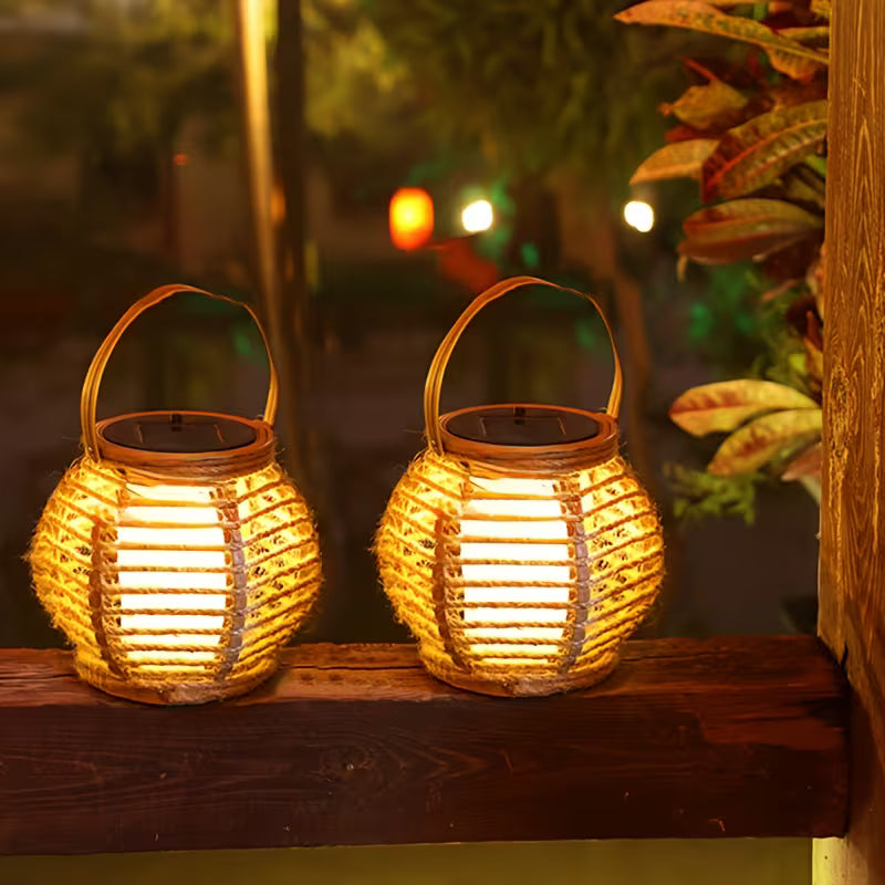 Mysig solcellslampa för utomhusbruk