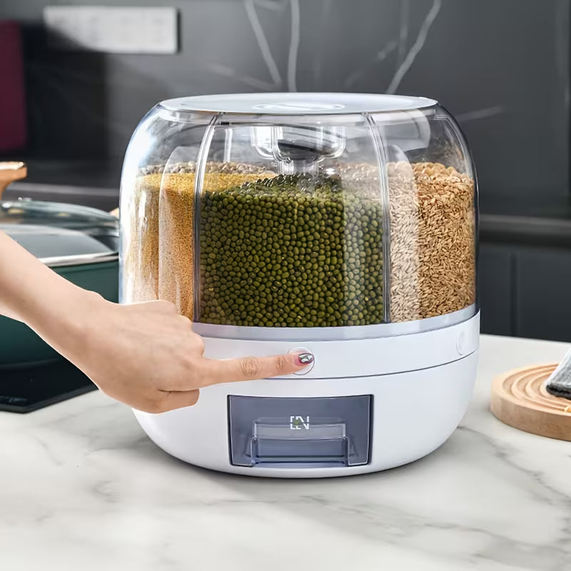 Roterande förvaringsbehållare för torrvaror