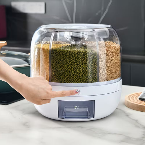 Roterande förvaringsbehållare för torrvaror