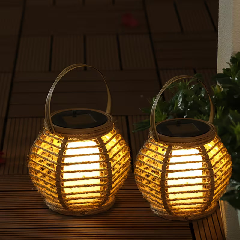 Mysig solcellslampa för utomhusbruk