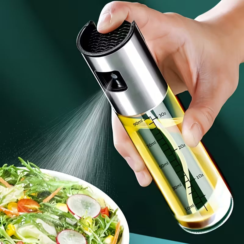 Oljesprayflaska i glas för matlagning