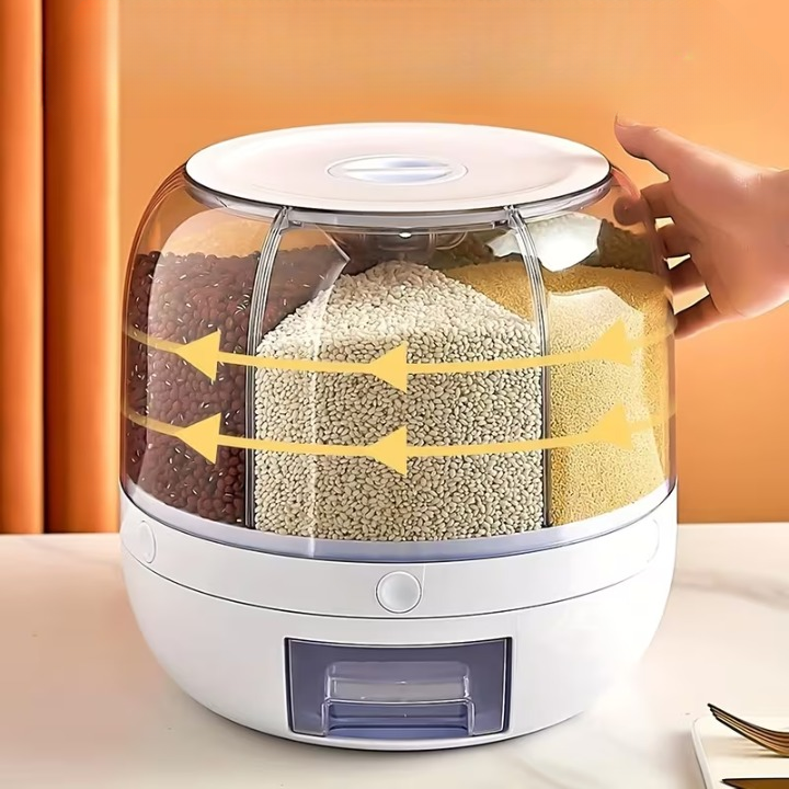 Roterande förvaringsbehållare för torrvaror