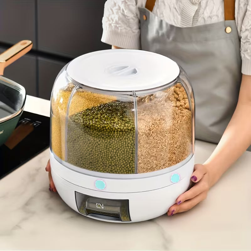 Roterande förvaringsbehållare för torrvaror