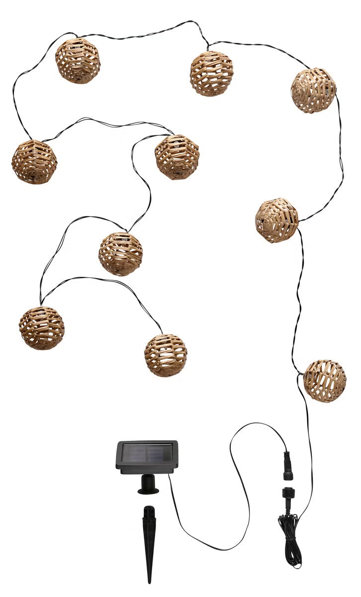 Ljusslinga solcell konstrotting 10 bollar, 5,8 m