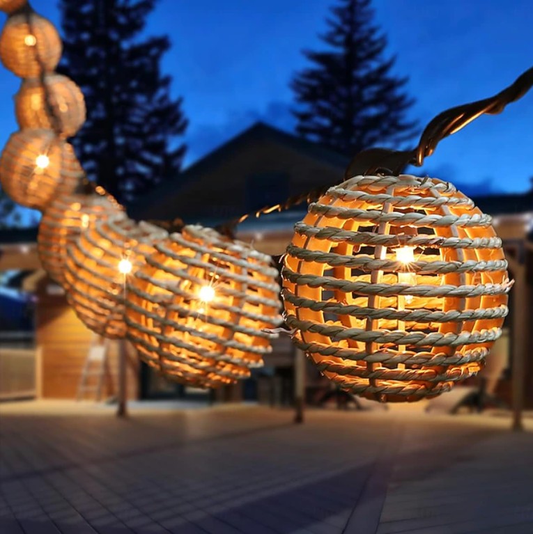 Ljusslinga solcell konstrotting 10 bollar, 5,8 m